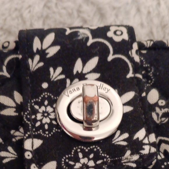 Vera Bradley Black and Cream Floral Wallet - Picture 13 of 13